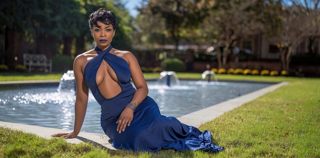 Fashion model portrait by glamour photographer Daring Leaderman (@ishootdopepics), 360ism Studios, Richmond VA