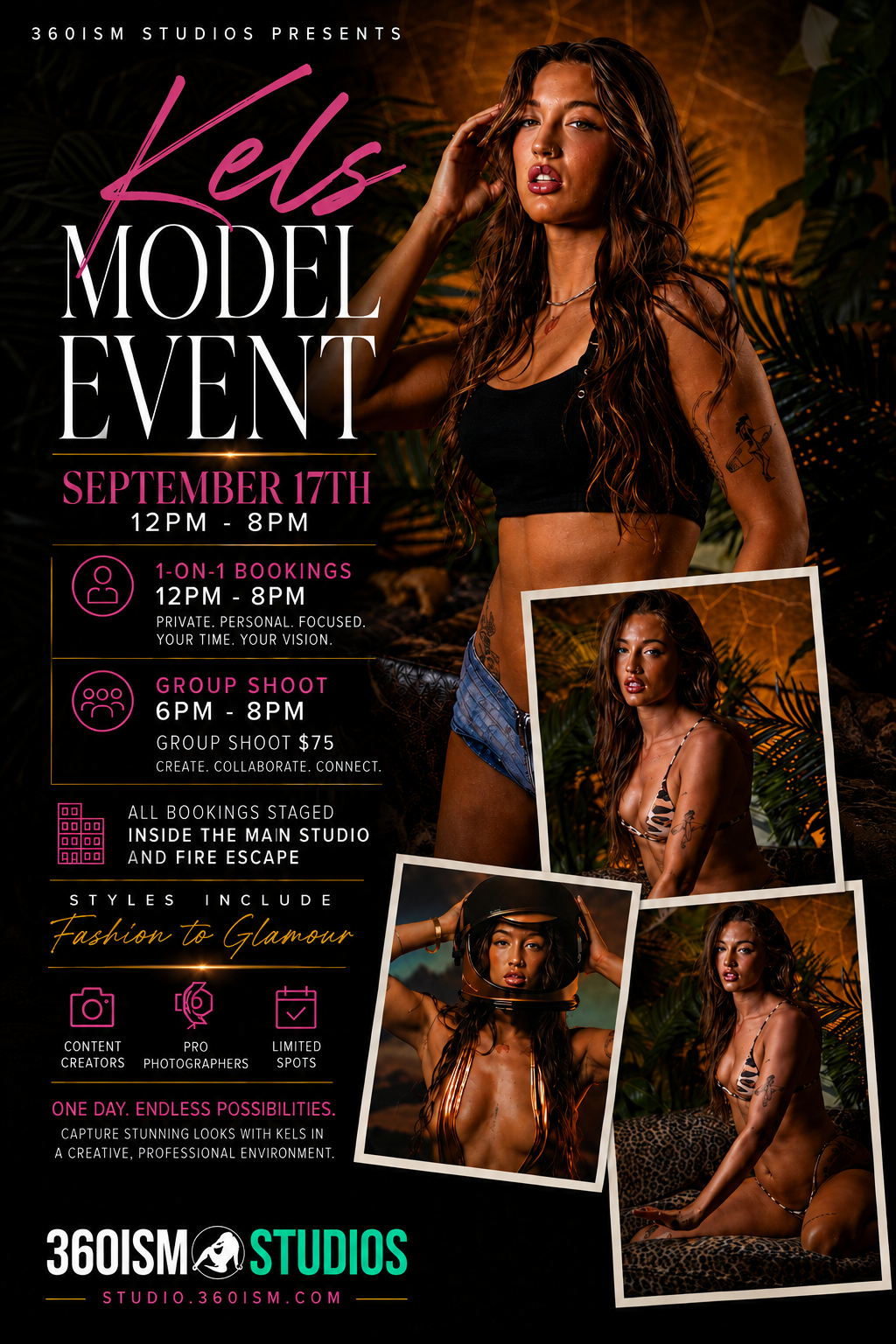 Model Kels 1st 1 on 1s + Group Shoot