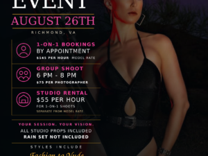 Model Cassandra - 1on1's + Group shoot - Wed. Aug.26th