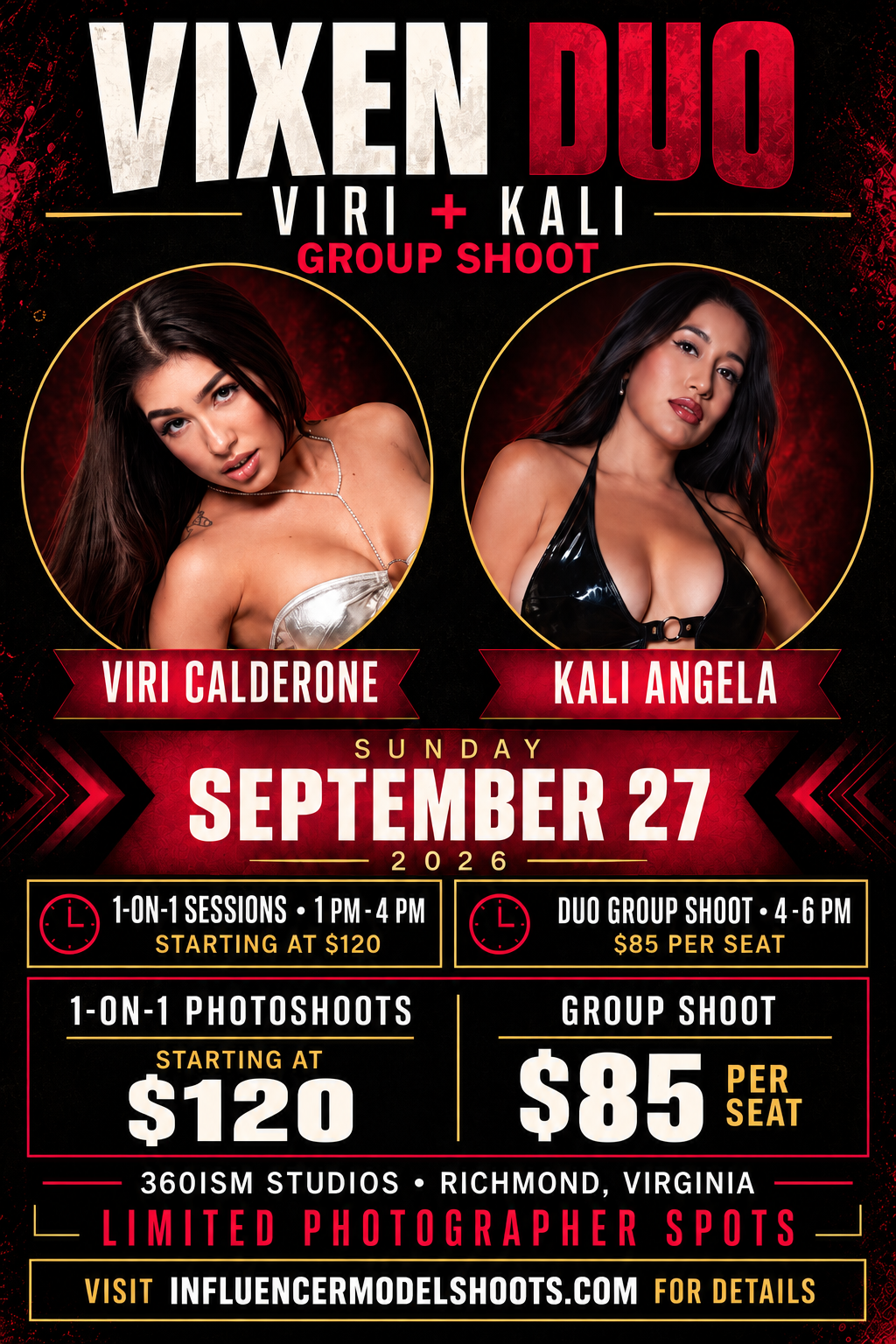 VIXEN DUO Group Shoot – Viri Calderone + Kali Angela – Sept 27, 2026
